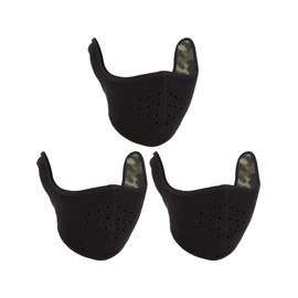 Zhehao 3 Pieces Winter Mask Windproof Ski Face Mask Half Face Mouth Warmer for Ski Bicycle Cycling Motorcycle (Black)