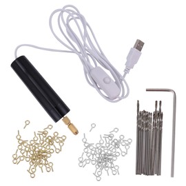 TEHAUX 115 Pcs Portable Mini Electric Drill USB Handheld Wireless Drill with Multiple Attachments for Woodworking Engraving Polishing DIY Projects Lightweight Variable Speed for Hobbyists