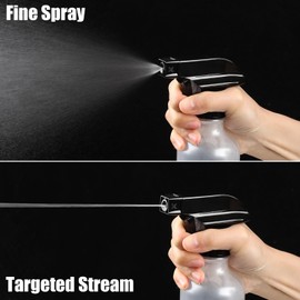 GearTrust GearTrust Small Water Spray Bottle for Hair, Frosted Clear Plastic Small Squirt Bottle with Adjustable Mist/Stream, Refillable Empty Mister Spray Bottles for Hair, Plant, Cleaning, Pet, 10.1 oz /300ML