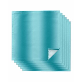 Lsrtoss Teal Ombre Cloth Napkins Set of 6 Reusable Dinner Napkins, Modern Abstract Art Cocktail Napkin, Farmhouse Gradient Washable Table Napkins for Wedding/Holiday Party/Baby Shower 20"x20"
