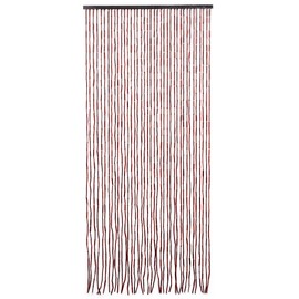 FlavorThings Natural Dark Brown Bamboo Beaded Curtain Room Divider Plain Design-Bamboo and Wooden Doorway Beads-Boho Bohemian Curtain 38 Strands 36" Wx78 H