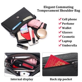 GAEKEAO Crossbody Bags for Women Small Genuine Leather Shoulder Handbag Clutch Purses Cross Body Bag with Wristlet