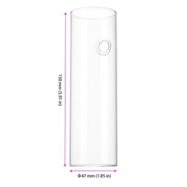 JEUIHAU 8 PCS 5.9 in x 1.85 in Glass Wall Mounted Planters, Wall Glass Tube Plant Holder, Clear Flower Vases Hanging, Propagation Containers for Hydroponics Plants, Garden Decor