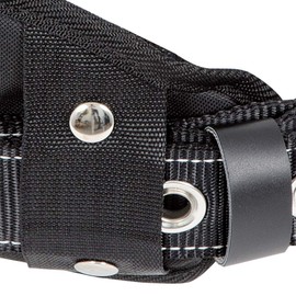 Peakworks Fall Protection Safety Harness Restraint Belt with Padded Lumbar Support, 1 D-Ring, Black, Small, V8056011