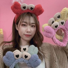 ledmomo Crab Headband Cute Plush Hair Band Hair Ornament Costume Accessory Unisex Red
