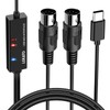 LEKATO MIDI Cable, MIDI to USB C, Type-C MIDI Interface