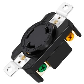Yomiuwo NEMA L6-30R Flush Mount Locking Receptacle, 30 Amp 250V Twist Lock Outlet, 2 Pole 3 Wire Grounding Industrial Grade Heavy Duty Socket, UL Listed for Generator, RV, Marine & Welding 2 Pack