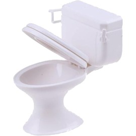 1:12 Scale Miniature Bathroom Toilet - Realistic Dollhouse Furniture for DIY Crafts, Dioramas and Architectural Models
