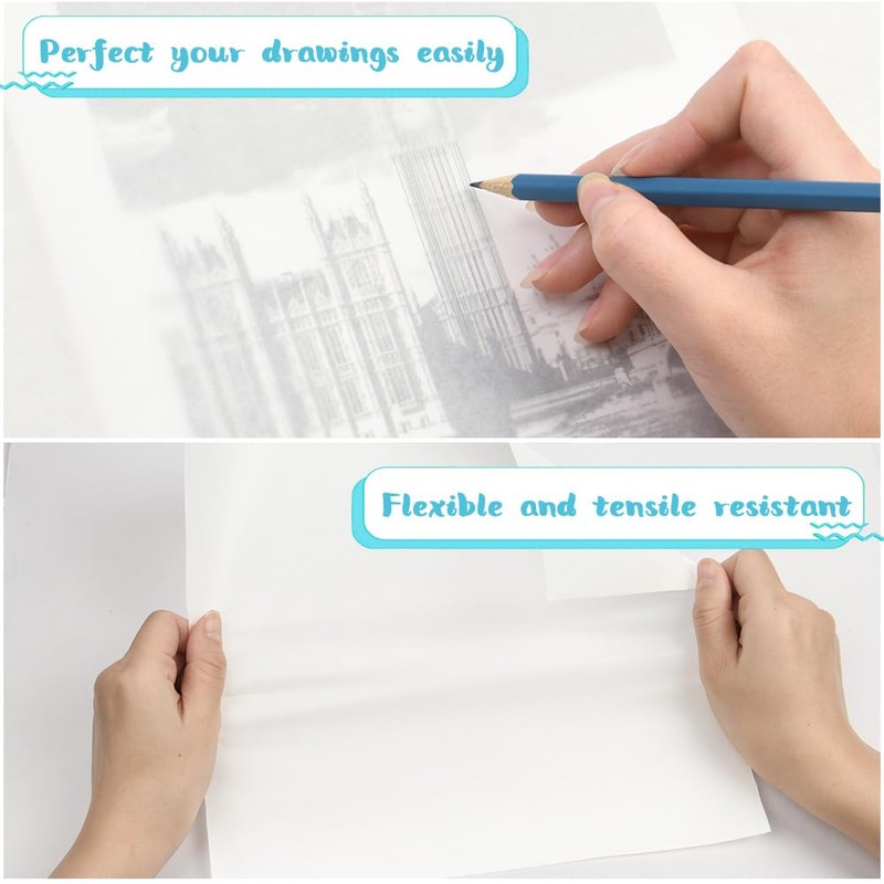 AYESY Tracing Paper Roll, Sketching & Tracing Paper, White Tracing