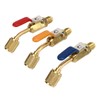 6PCS Refrigerant Angled Compact Ball Valve Fit for R410A R134A