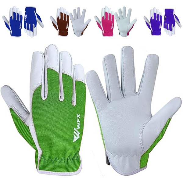 Ladies/Mens Leather Gardening Gloves - Work Gloves for Women or