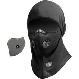 GORIX Winter Full Face Balaclava with Breath Valve and Filter, Fleece Lining, Cold Protection, Heat Retention, Windproof (GW-BaF261) Sports Mask, Bicycle, Snowboard, Motorcycle, etc. Face Mask, Unisex