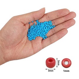 Auvoau 3mm Glass Seed Seed Beads Opaque Blue About 5000pcs/150Grams 8/0 Small Craft Beads for DIY Bracelet Necklaces Craft Jewelry Making Supplies