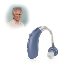 Britzgo audio device suitable for the elderly, equipped with an intelligent noise-canceling chip, delivers clear sound quality and is designed for extended wear (1, Blue)