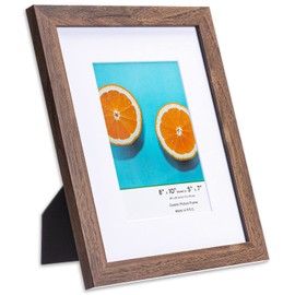 TheDisplayGuys - 2-Pack Classic Wooden Picture Frames w/Tempered Glass - 4x6 in - Dark Oak