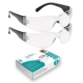 kela Pack of 2 Champion Safety Glasses, 100% Made in Germany, Transparent, Shatterproof, Scratch-Resistant Work Safety Glasses with Anti-Fog and UV Coating, Sports Glasses