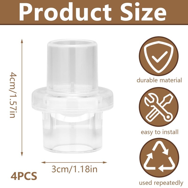 4 Pack CPR One Way Valve Replacement for Training Mask