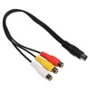 4 Pin S-Video to 3 RCA AV Female Cable for