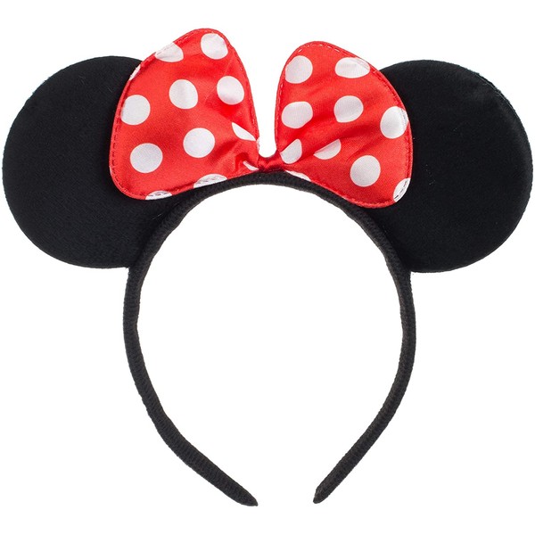 Ears Mouse, Black Mouse Ears Headbands Black Red White Polka