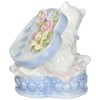 CG 743-10 2.75" White Cat in Blue Heart Shaped Box