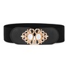 BlackButterfly Elástico Vintage Amplio Faja Elástico Perla Hebilla Cintura Cinturón