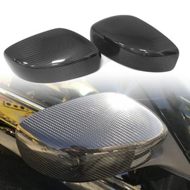 GaofeiLTF Mirror Cap Covers Fits for 2008-2015 Infiniti G37 G25 Q40 Q60 Sedan Coupe Convertible Real Carbon Fiber Rearview Caps Add-on Type