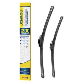 JINGOU 22" + 22" Front Windshield Wiper Blades OEM QUALITY Premium All-Season Automotive Replacement Wipers for My Car -Driver and Passenger Side (Pack of 2)
