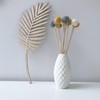 Felt Ball Flower Stems in Mustard, Grey & White By