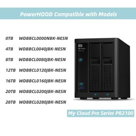PowerHOOD 12V AC Adapter Compatible with Western Digital WD My Cloud Pro Series PR2100 Network Attached Storage WDBBCL0000NBK-NESN WDBBCL0040JBK-NESN WDBBCL0080JBK-NESN Power Supply Cord Charger Cable
