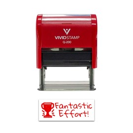 All Quality Fantastic Effort! Self-Inking Rubber Stamp Motivational Teacher Stamps | Homework and Grading | Classroom Supplies (Red Ink) - Q-200