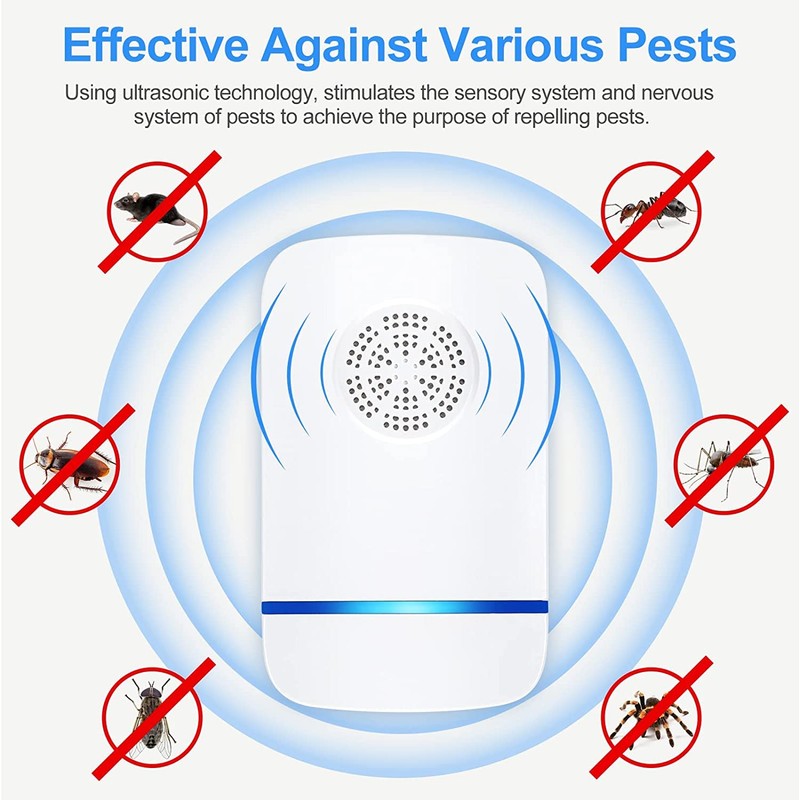 Ultrasonic Pest Repeller Indoor 6 Pcs, Electronic Pest Mouse Repellent