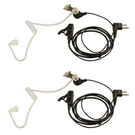 Jopto 2PCS Walkie Talkie Headset 2 Pin Covert Security Earpiece Air Acoustic PTT MIC Tube In-ear Headset M Head Compatible with Motorola Radio PTT CP040 GP300 XV1100 XU1100 CP88 Two Way Radio