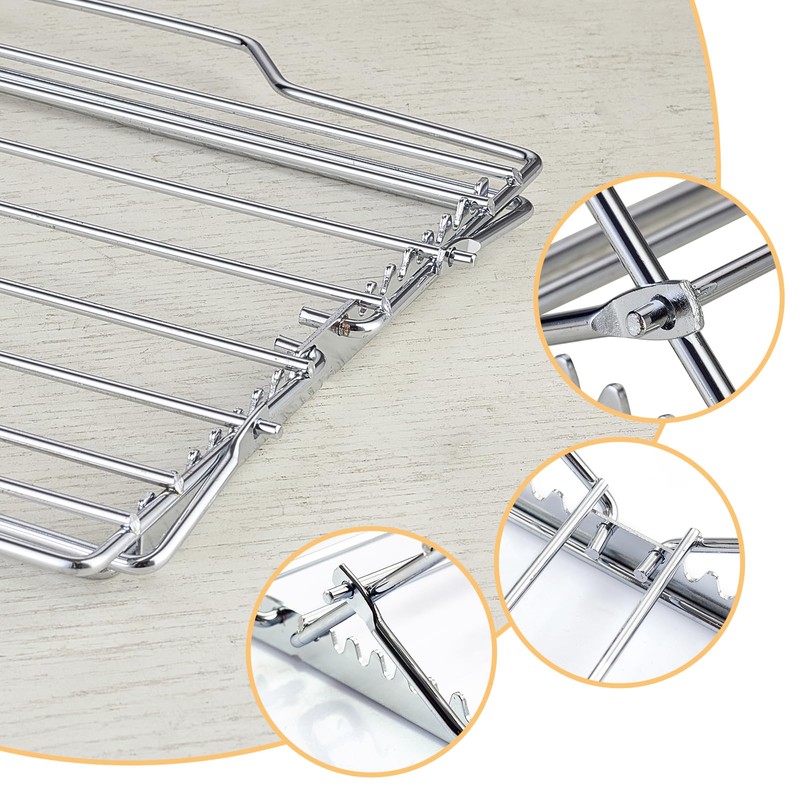 Adjustable Roasting Rack for 9x13 Pan, Stainless Steel Turkey Rack