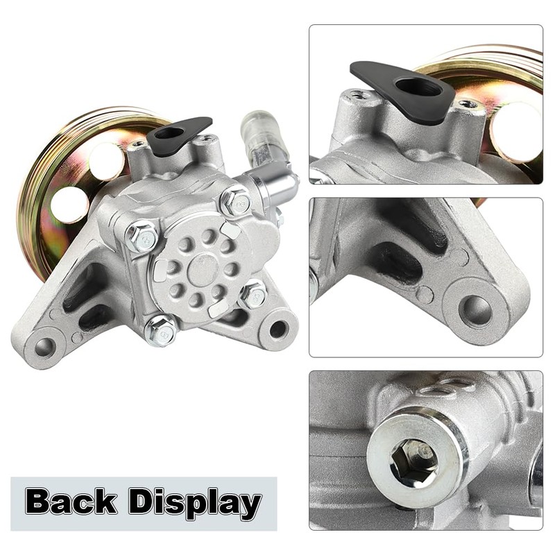 WMPHE Power Steering Pump with Pulley Compatible with Honda Accord