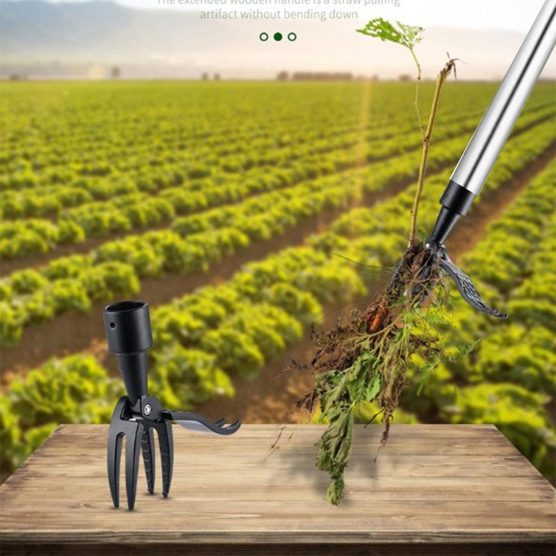 SUQ Weed Puller, Stainless Steel Stand Up Weeder Hand Tool,