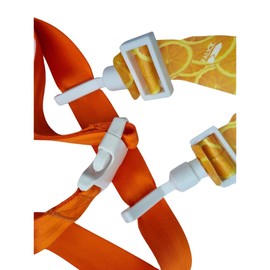 Flag Football Belt Accesories (Oranges Design Complete Set (Belt 2 sockets and 2 flags))