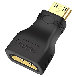 5Pack Mini HDMI Adapter, tunghey HDMI Mini Adapter Gold Plated Mini HDMI to Standard HDMI Connector 4K Compatible for Camera, Camcorder, DSLR, Tablet, Video Card