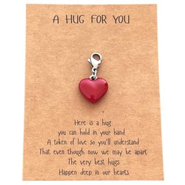 Red Heart Clip on Charms Solid Stainless Steel Heart Charms with Lobster Claps for DIY Necklace Bracelet