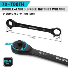 DURATECH 15-Piece Universal Ratcheting Serpentine Belt Tool Set, Belt Tensioner Tool Kit with Blackening Treatment for Installing and Removing Pulleys and Belts