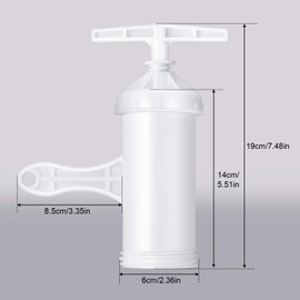 Mudder Sausage Stuffer Manual Maker Plastic Meat Filler Funnel Tubes Filling Tool for Hand Operated Food Grinder for Holiday Christmas Household Use