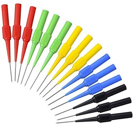 15pcs Test Back Probe Pin,0.7mm on-Destructive Pin Test Probes Pin Insulation Piercing Needle Multimeter Test Probe for 4mm Banana Plug