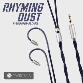 [TWISTURA] RHYMING DUST Oxygen-Free Copper & Silver & Monocrystalline Copper Triple Hybrid Cable, 0.03 inches (0.78 mm), 2 Pin Re-Cable, 1.7 ft (4.4 m) Balance, 2 Slots, 364 Cores, Earphone