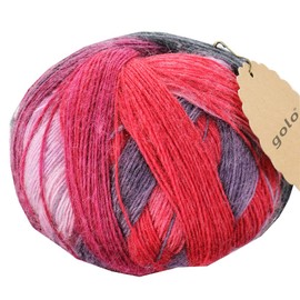 golo Wool Yarn for hand Knitting 100g Cashmere Multicolor Rainbow Yarn Fancy wool (Multicolor-012, 500M)