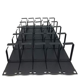 QiaoYoubang (5 Pack) 1U 5 D-Ring Cable Manager - 19 Inch Horizontal Rack Mount Metal Server Rack Wire Management