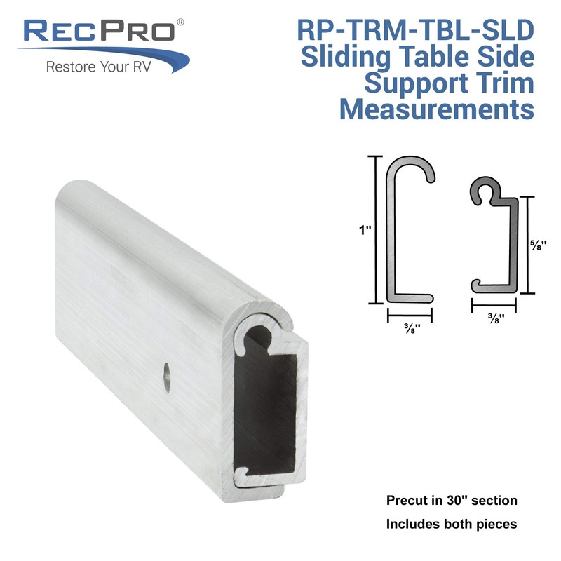 RecPro RV Aluminum Table Support Trim Mill Finish 30" |