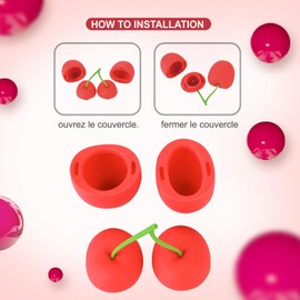 ZJchao Herramienta de Plumor de Labios, Plumor de Plumeta de Labios en Forma de Cereza, el Dispositivo de Regordete de Labios Redondo de Silicona de Silicona Se Puede Llevar a Cabo