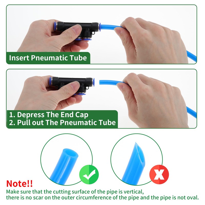 HOPESPANNER Push to Connect Air Fittings 5/16" Five Way Air