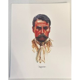 Emiliano Zapata Mexico Mexican Revolution Painted Print 11"x14"