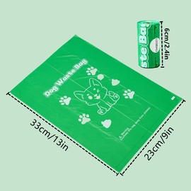 Lesibag Dog Poop Bags, 120 Count Extra Thick and Leak-proof Poop Bags for Pets, 9 x 13 Inches, 15 Doggy Bags Per Roll (120) (Green)