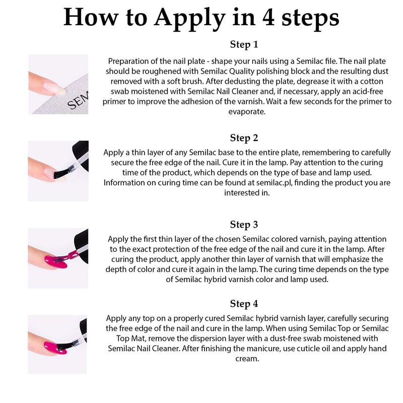 Semilac UV Nagellack 300 Perfect Black 7ml Kollektion Super Cover